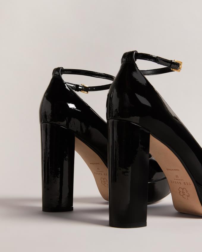 Chaussures à Talons Ted Baker Patent Faux Leather Platform Heels Noir Femme | LXO-81644810